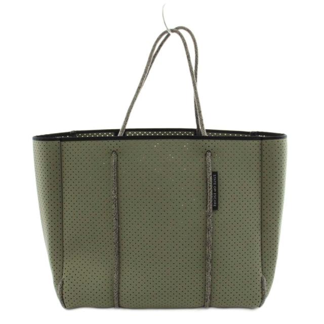 【中古】ステイトオブエスケープ STATE OF ESCAPE フライングソロ トートバッグ ハンドバッグ 緑 グリーン /AN5_1