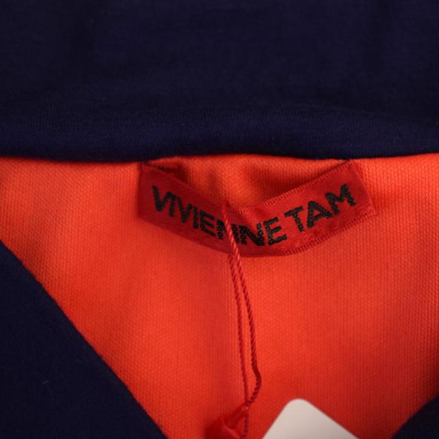 【中古】未使用品 ヴィヴィアンタム VIVIENNE TAM フレアスカート タックスカート ひざ丈 金魚 1 オレンジ レディース_2