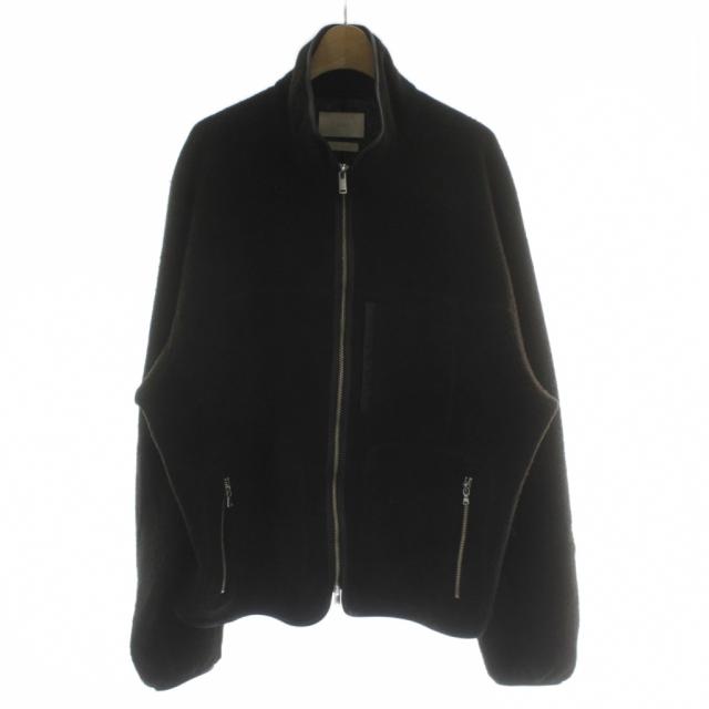 【中古】ヨーク YOKE 25AW WOOL FLEECE ZIP BLOUSON 上着 ウール 2 茶 ブラウン 無地 スタンドカラー 長袖