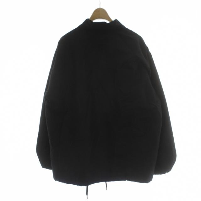 【中古】マーカ 25SS COACH JACKET WOOL SILK HIGH COUNT TYPEWRITER コーチジャケット 絹 1 黒 襟付き 長袖_1