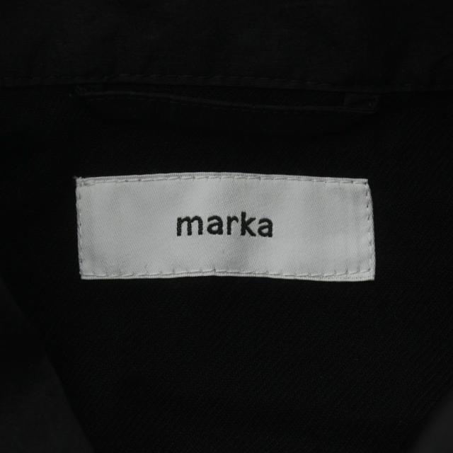 【中古】マーカ 25SS COACH JACKET WOOL SILK HIGH COUNT TYPEWRITER コーチジャケット 絹 1 黒 襟付き 長袖_6