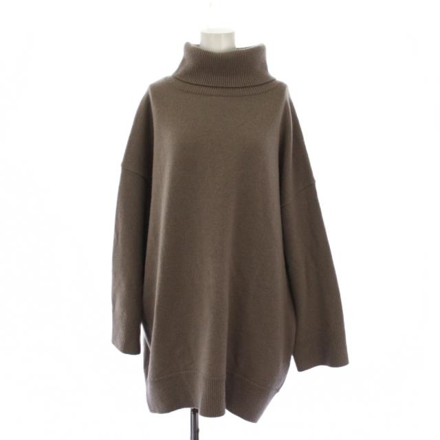【中古】ドゥーズィエムクラス エブリデイアイライク 25AW Light タートルネック ニットワンピース F 茶 レディース