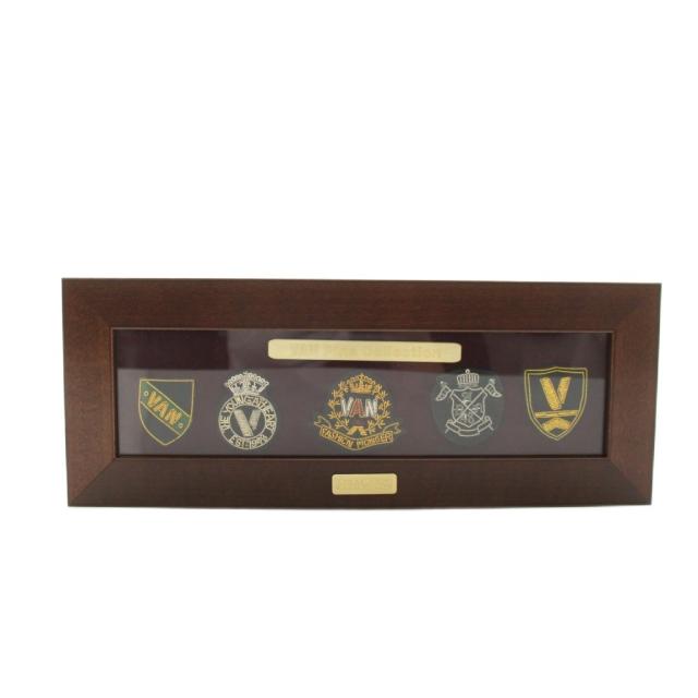 【中古】ヴァン ヂャケット ピンズ コレクション ピンバッジセット 5点セット ワッペン 茶 ブラウン ゴールドカラー