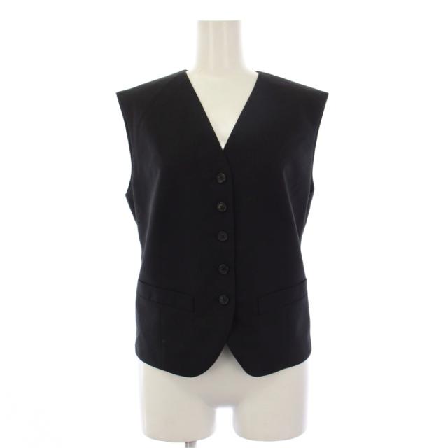 【中古】ザロウ THE ROW VEGA VEST ベガベスト ジレ 0 黒 7076-W2453 /KH
