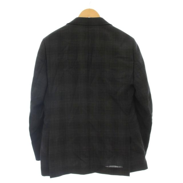 【中古】ディファレンス DIFFERENCE Tollegno1900 オーダースーツ  ダブル 3点セット ジレ ベスト パンツ 46 グレー_1