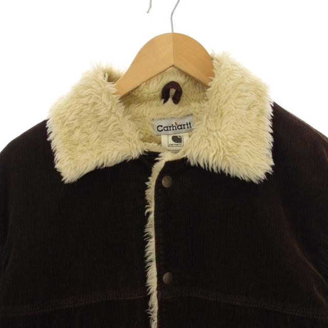 【中古】カーハート carhartt コーデュロイジャケット ファー L 茶 05023-0668 /BM メンズ_4