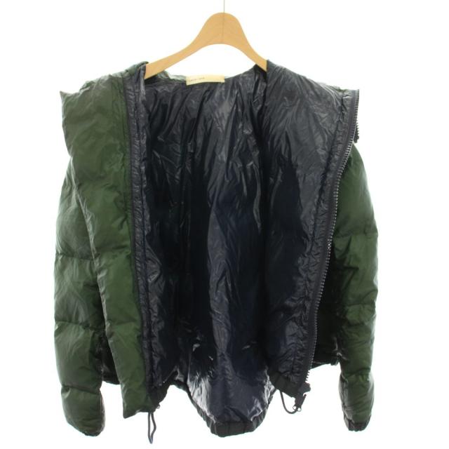 【中古】サカイラック sacai luck Aラインダウンジャケット アウター ハイネック 2 緑 紺 13AWLU575 レディース_3