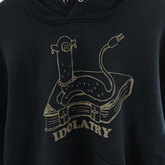 【中古】アンダーカバー JUN TAKAHASHI HOODIE GRACE IDOLATRY flocky パーカー プルオーバー ロゴ 3 紺_4