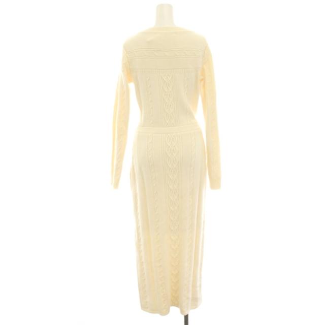 【中古】ハーリップトゥ Cecily Cable Knit Dress ワンピース マキシ ロング ニット 長袖 ウール混 M 白 ホワイト_2