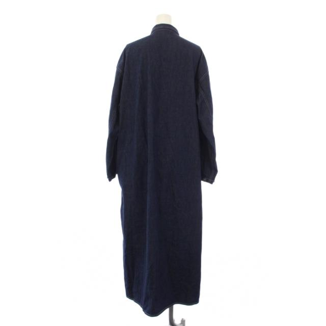 【中古】オアスロウ orslow シャツワンピース デニム 長袖 デニム 1 ネイビー /TK レディース