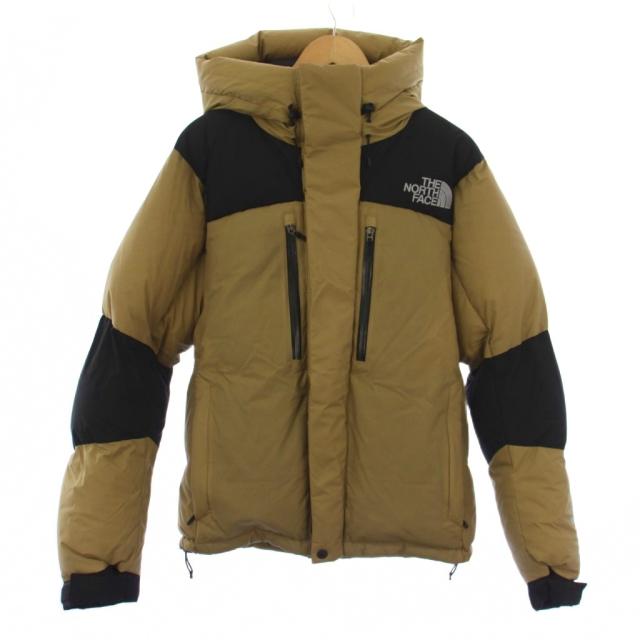 【中古】ザノースフェイス BALTRO LIGHT JACKET ダウンジャケット ジップアップ フード L ベージュ 黒 メンズ