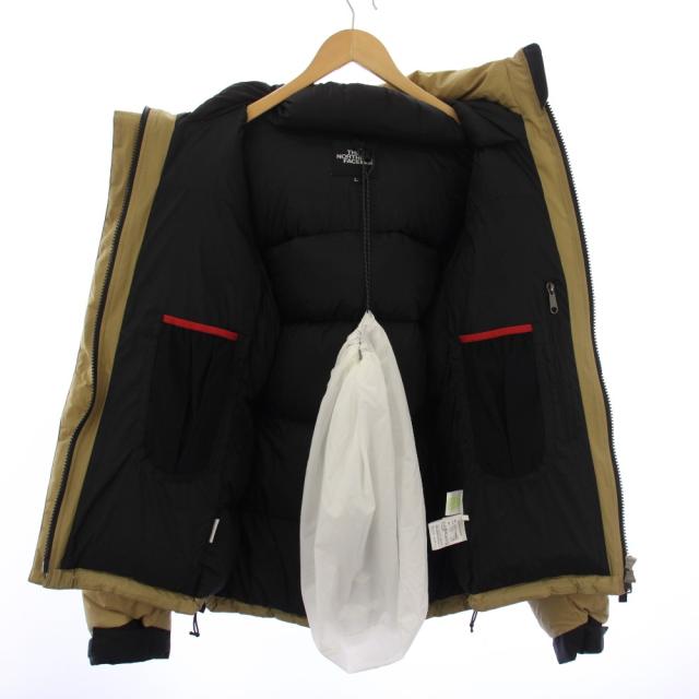 【中古】ザノースフェイス BALTRO LIGHT JACKET ダウンジャケット ジップアップ フード L ベージュ 黒 メンズ_3