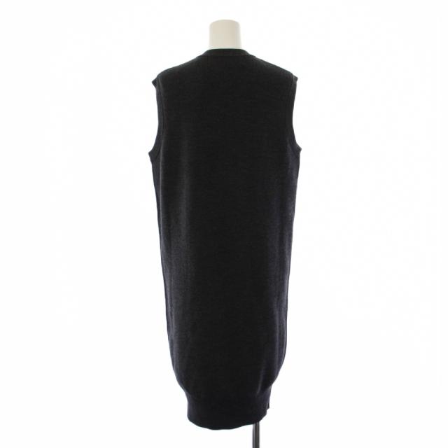 【中古】シンゾーン Shinzone 24AW LONG KNIT GILET ニット ジレ ベスト ロング丈 ジップアップ FO グレー レディース_2