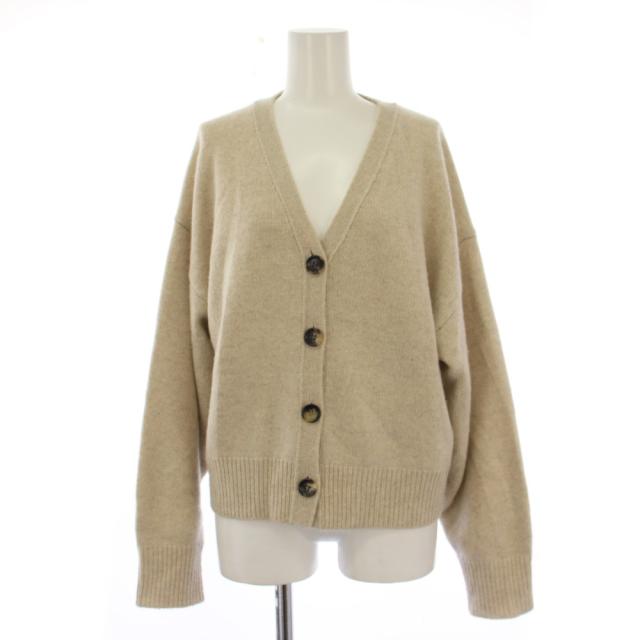【中古】ドゥーズィエムクラス エブリデイアイライク 22AW Fiocco Vネック カーディガン 長袖 F ベージュ レディース