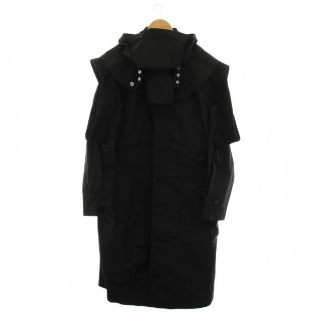 【中古】バーバリー ロンドン Reconstructed Car Coat リコンストラクテッド カーコート ロング アウター 黒