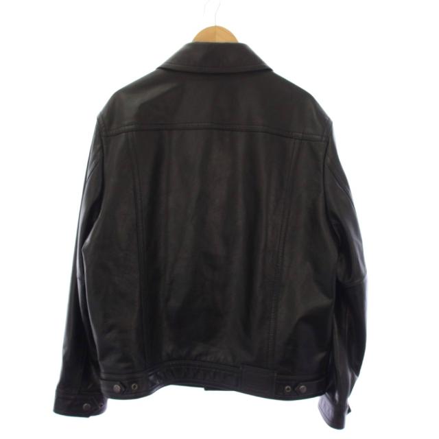 【中古】コーチ COACH レザー トラッカージャケット 革ジャン M 黒 CM795 /KH メンズ_1
