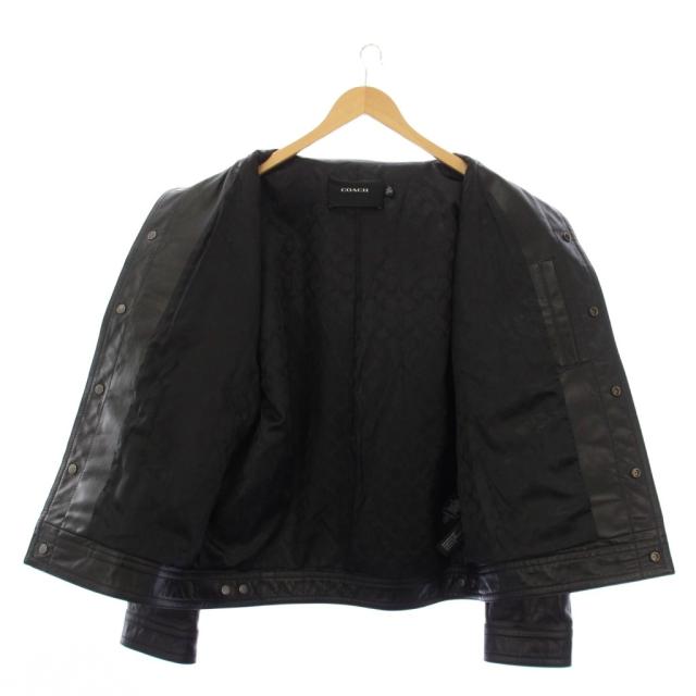 【中古】コーチ COACH レザー トラッカージャケット 革ジャン M 黒 CM795 /KH メンズ_5