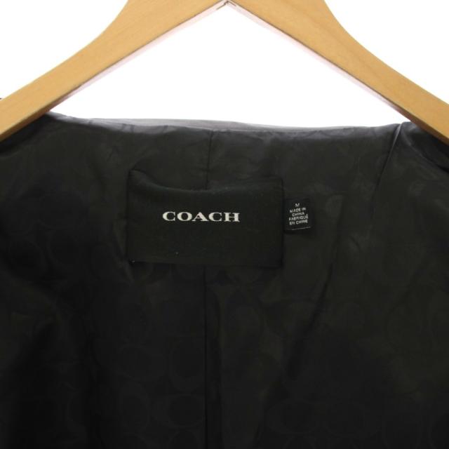 【中古】コーチ COACH レザー トラッカージャケット 革ジャン M 黒 CM795 /KH メンズ_6