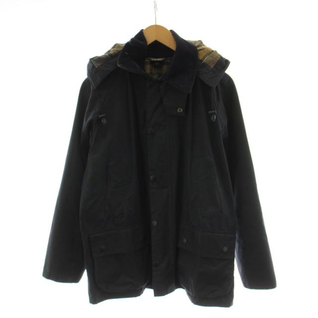 【中古】バブアー Barbour ビデイル BEDALE オイルジャケット 裏地チェック柄 紺 ネイビー 1802136 /AN91 メンズ