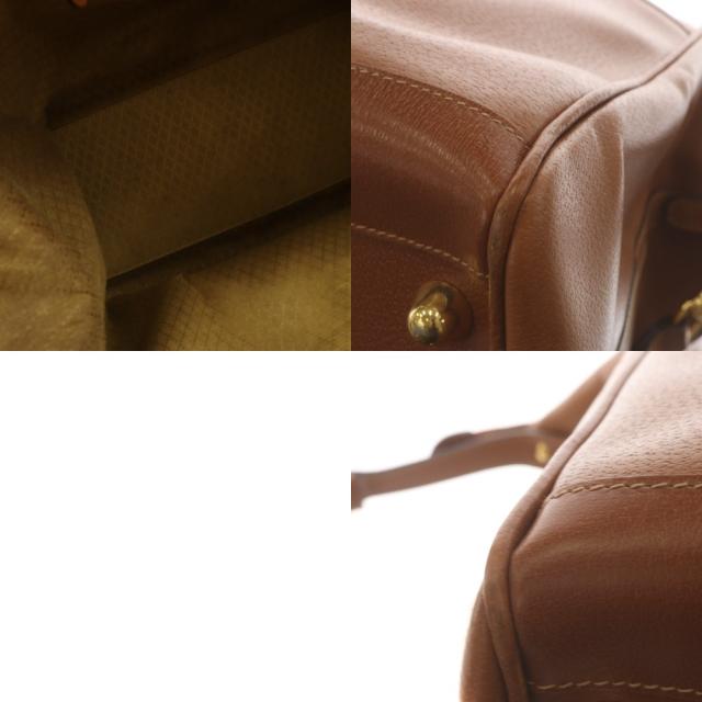 【中古】グッチ GUCCI オールド ボストンバッグ ハンドバッグ ショルダーバッグ 2way レザー 茶 ブラウン 012.123_6