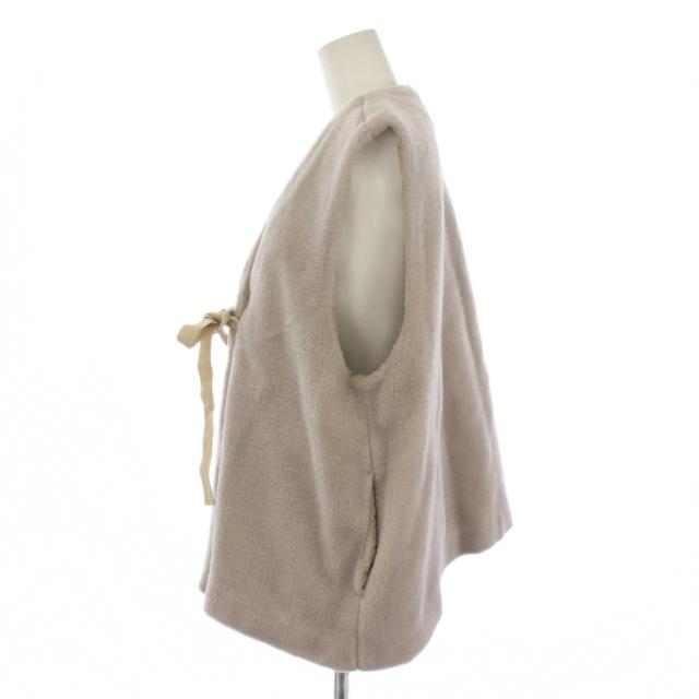【中古】ネストローブ nest Robe 23AW ボアベスト ジャケット ウール F グレージュ 01233-1006 /BM レディース_1
