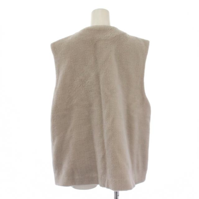 【中古】ネストローブ nest Robe 23AW ボアベスト ジャケット ウール F グレージュ 01233-1006 /BM レディース_2