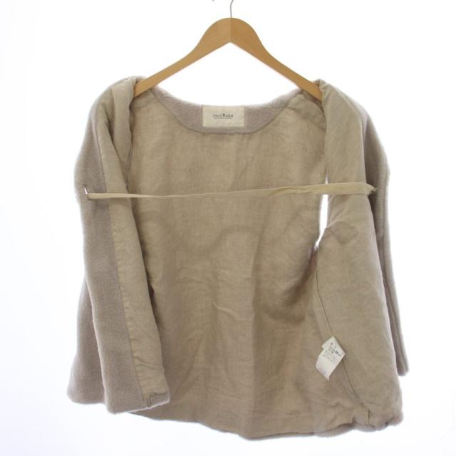 【中古】ネストローブ nest Robe 23AW ボアベスト ジャケット ウール F グレージュ 01233-1006 /BM レディース_4