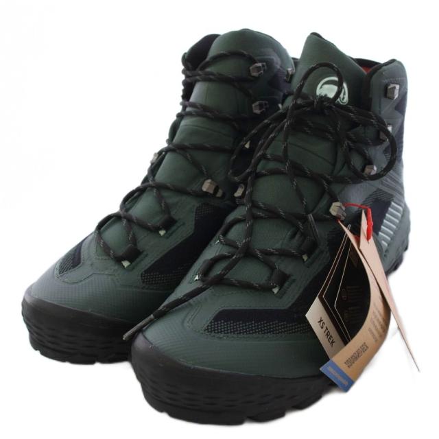 【中古】未使用品 マムート MAMMUT ゴアテックス GORE-TEX Ducan II High GTX トレッキングシューズ UK8 緑 /BM メンズ