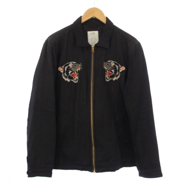 【中古】クライミー CRIMIE CR VIETNAM JACKET ベトナムジャケット 中綿 刺繍 Ｌ 黒 CR1-02L5-JK30 /KH メンズ
