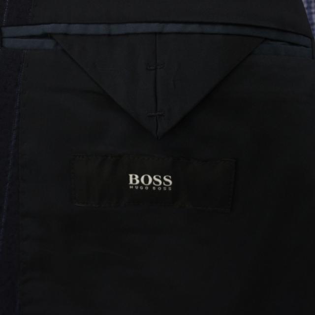 【中古】HUGO BOSS シングルスーツ セットアップ 上下 テーラードジャケット スラックスパンツ IT52 ネイビー メンズ_5