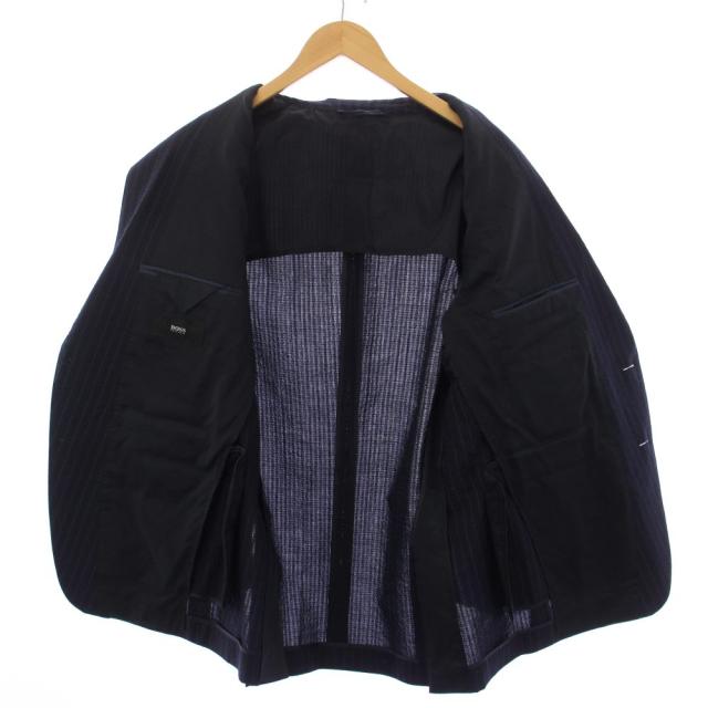 【中古】HUGO BOSS シングルスーツ セットアップ 上下 テーラードジャケット スラックスパンツ IT52 ネイビー メンズ_6