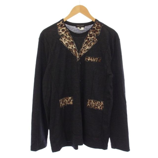 【中古】COMME des GARCONS HOMME PLUS AD2009 09AW ニット カットソー 長袖 ウール L ブラック メンズ
