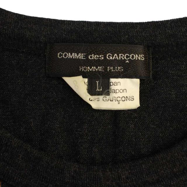 【中古】COMME des GARCONS HOMME PLUS AD2009 09AW ニット カットソー 長袖 ウール L ブラック メンズ