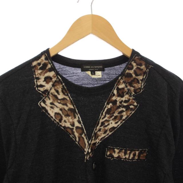 【中古】COMME des GARCONS HOMME PLUS AD2009 09AW ニット カットソー 長袖 ウール L ブラック メンズ
