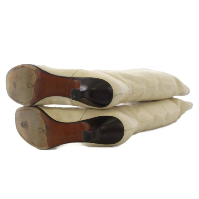 【中古】ルイヴィトン LOUIS VUITTON ロングブーツ レザー 36 ベージュ /BM レディース_3