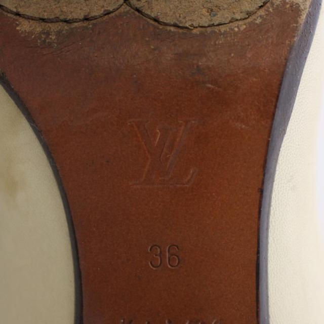 【中古】ルイヴィトン LOUIS VUITTON ロングブーツ レザー 36 ベージュ /BM レディース_4