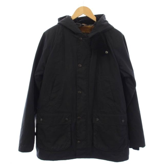 【中古】バブアー Barbour BEDALE SL ライナー+フード付き オイルドコットンジャケット 42 黒 メンズ