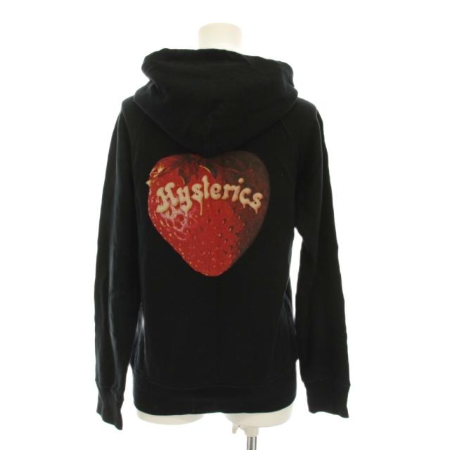 【中古】ヒステリックグラマー HYSTERIC GLAMOUR パーカー スウェット プルオーバー スカル ストロベリー柄 長袖 F_1