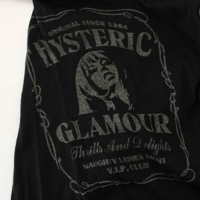 【中古】ヒステリックグラマー HYSTERIC GLAMOUR カーディガン ニット ウール 長袖 プリント F 黒 ブラック_4
