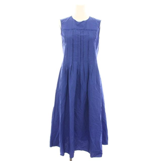 【中古】アナイ 24AW ナイロンタスランベアタックワンピース ロング ノースリーブ 36 青 10242714040 レディース