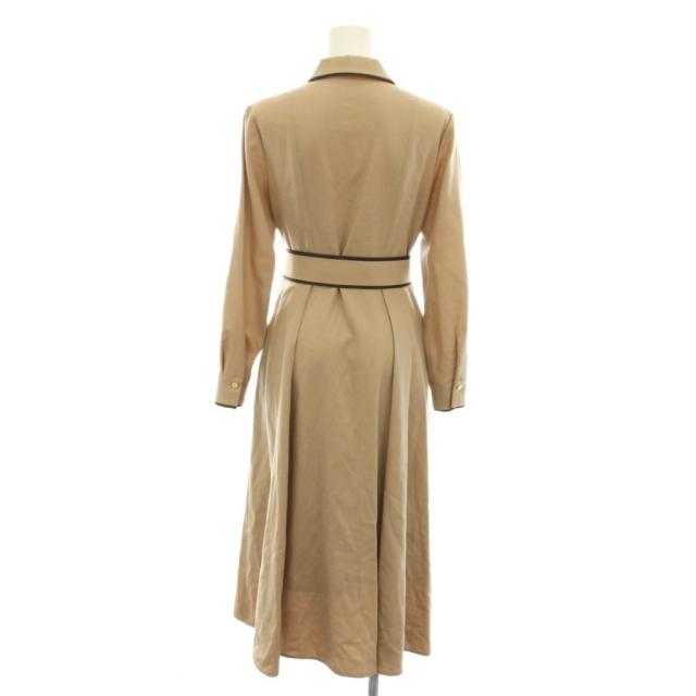 【中古】アナイ 23AW ウールフラノタックシャツワンピース ロング 長袖 36 ベージュ 茶 10232714660 レディース_2