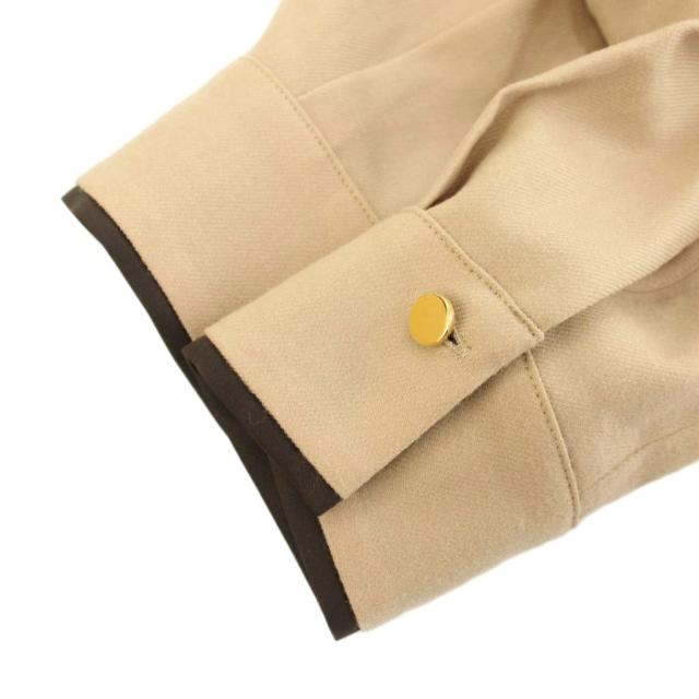 【中古】アナイ 23AW ウールフラノタックシャツワンピース ロング 長袖 36 ベージュ 茶 10232714660 レディース_6