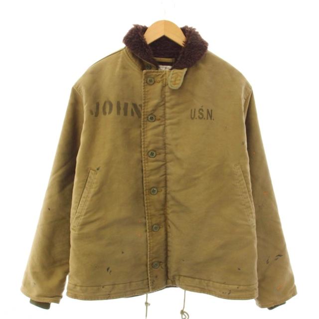 【中古】ワイパー WAIPER U.S.NAVY N-1 デッキジャケット 後期型 ミリタリー 42 カーキ 25WP43V /KH メンズ
