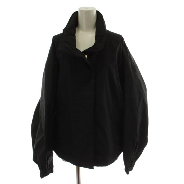 【中古】未使用品 ドゥーズィエムクラス 25AW WASHED STAND ZIP ブルゾン 上着 F 黒 長袖 フード付き