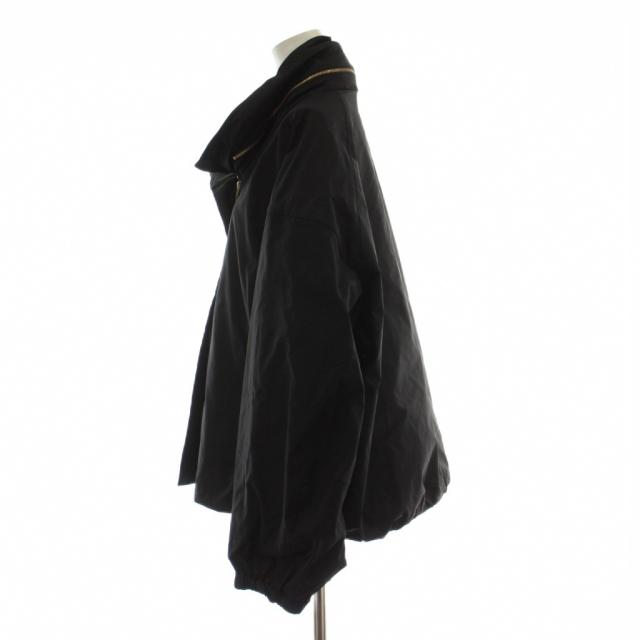 【中古】未使用品 ドゥーズィエムクラス 25AW WASHED STAND ZIP ブルゾン 上着 F 黒 長袖 フード付き_1
