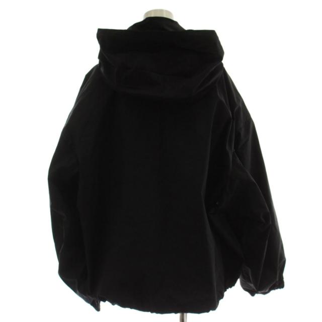 【中古】未使用品 ドゥーズィエムクラス 25AW WASHED STAND ZIP ブルゾン 上着 F 黒 長袖 フード付き_3