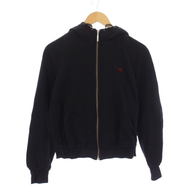 【中古】バーバリー ロンドン BURBERRY LONDON ジップアップパーカー ジャケット 2 黒 レディース