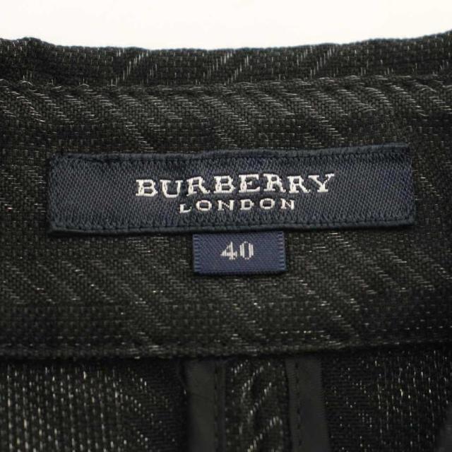 【中古】バーバリー BURBERRY LONDON セットアップ シャツ ラップスカート チェック ひざ丈 スカート 40 黒_2