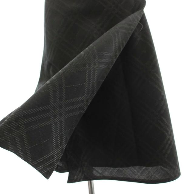 【中古】バーバリー BURBERRY LONDON セットアップ シャツ ラップスカート チェック ひざ丈 スカート 40 黒_7
