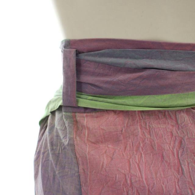 【中古】イッセイミヤケ ISSEY MIYAKE ラップスカート M マルチカラー ロング丈 IM63-FG300 /GG レディース